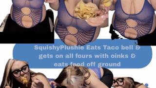 Nerdy Fat girl Becomes a Total Oinking Pig!