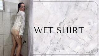wet shirt shower