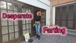 Locked in and desperate releasing farts