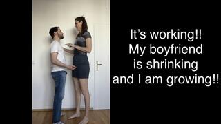 Wouldn’t it be great if I was taller than my boyfriend? Taller females are way more attractive aren’t they? Ok deal: he shrinks a little, I grow a little!