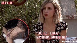 Ersties - Petite Cintia Strokes Her Clit Outdoors