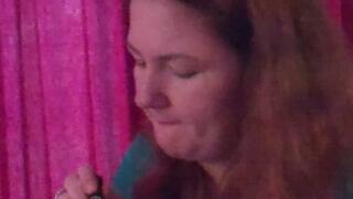 Putting On Lip Gloss slowly