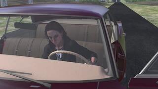 1967 Chevrolet Impala Cranking Template - Raveena in Black Tights and Stiletto Pumps 1080p