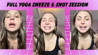 Snot-Drenched Sneeze Yoga - Goddess' Full 10 Minute Session