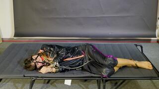 Lana tied and gagged with Handcuffs