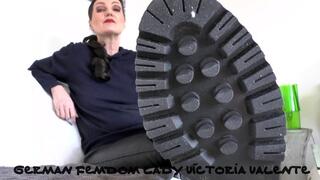 Lick my boot street soles with your tongue! Lady Victoria Valente