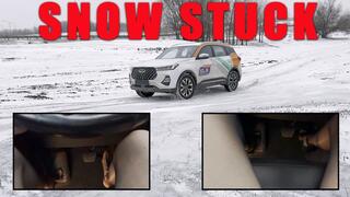 Irina Cherry Tiggo winter adventure stuck in the snow 1080 full video 32 min