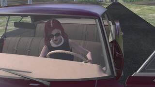 1967 Chevrolet Impala Cranking Template - Camilla in Pantyhose and Stiletto Pumps 1080p
