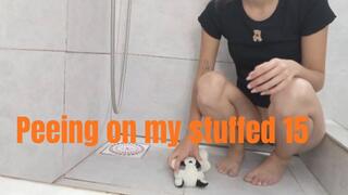 Peeing on my stuffed 15