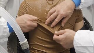 HAZMAT STRIP - Kate gets STRIPPED and WASHED by CGI Hazmat crew