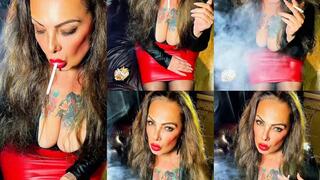 Sexy Stepmom in Leather and Pantyhose – Eye Contact – Dunhill White 100 ( Custom)