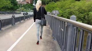 I lose a new Louboutin High Heel in the river HD mp4 1920x1080