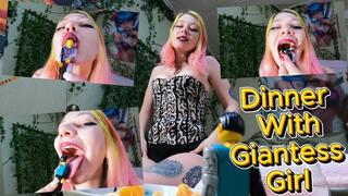 Dinner with a Giantess Can be Might Not be the Best idea for a tiny man