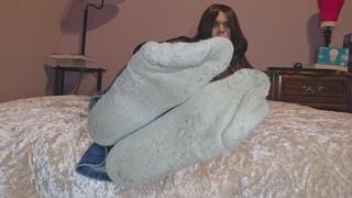 Showing off my socks and soles!