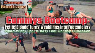 Cammys Bootcamp - Petite Blonde Turns Weaklings Into Footsoldiers - Public Muddy Boot & Dirty Foot Worship Humiliation Ft Tastie Little Feet & Elitefeetstreet - 1080p revised