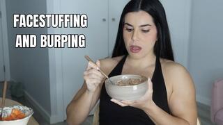Facestuffing and burping - OnlyVanessa