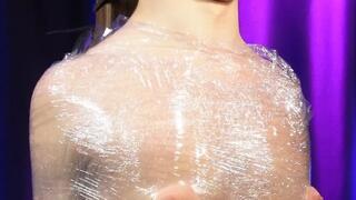 Mummified Sexy Slave: Fixed to Post, Nipple Tease, Vibrator Buzz & Orgasm Edge FHD 1080p