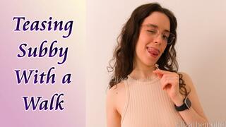 Teasing Subby With a Walk - ElizaTheModel keyholding findom domme teasing chastity caged sub nonnude