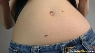 Titi’s Noisy Redhead Belly Concert – Real Loud Gurgling & Rumbling Stomach Sounds After Seductive Shirt Lift! (HD resolution.)