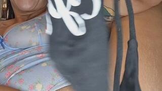 Stuffing My Twat With One Thong After Another