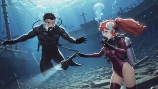 Scuba Diver Couple Fucking Underwater in WWII Shipwreck - Multiple Creampies & Bubbles