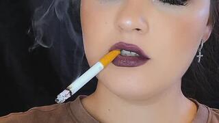 Dark Lips & Cigarette, Slow Seductive Smoking