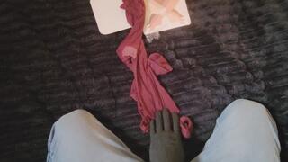 #5 - Unboxing purple pantyhose!