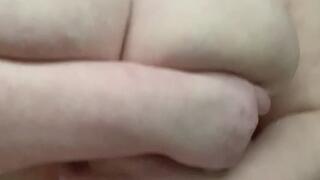Fucking My Big Tits with a Giant Dildo