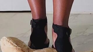 Step on, plushie back, walking, Dom, high heels Fetish, Heels, Satin panty, twerk