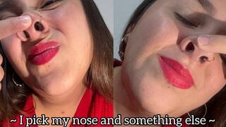 I pick my nose and my breasts