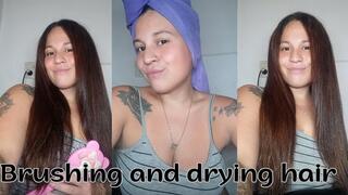 Washing and drying my long hair
