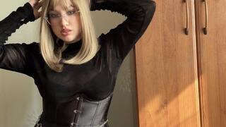 Obsessed With My Chewing Gum & Lips Sheer Top & Tiny Bra Tease