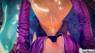 Q1114 Hot POV sitpopping of three 36'' Longnecks - 480p