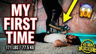 Sadistic Taylor: 171lbs - Full Weight Converse Trampling — 45 Min No Mercy Session on My Human Doormat ?