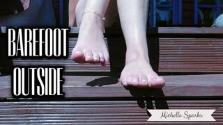 Barefoot outside