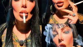 Goddess of smoke, blowing smoke in your face — Smoker's cough — Dunhill White 100s