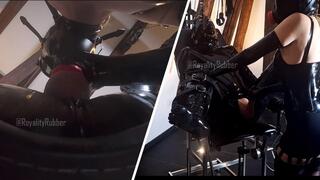 Gyn-Chair Protocol Part 1: Masked Deepthroat Service & Gloved Strokes