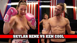 Skylar Rene vs Ken Cool - Topless Mixed Boxing Battle