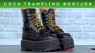 NO MERCY For Your Drained Balls Under My MONSTER Dr Marten Boots (231) - Bug Cam - Cock Trampling CBT Bootjob