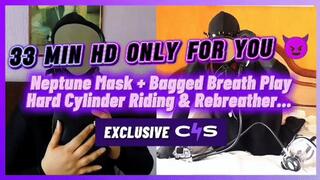 Neptune Rebreather & Cylinder Breath Play: Seductive Balloon Play + Hard Cylinder Riding – 33 Min HD Compilation