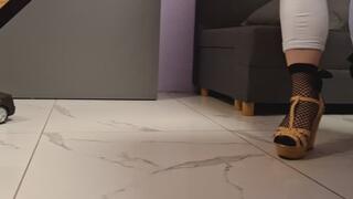 angry wife crush toycar in kitchen