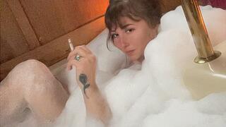 Bubble bath smoking 1