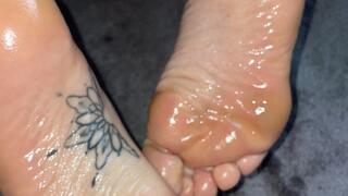 Blonde Sissi Feet Bathroom Discipline Tease