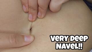 Deep Navel Close-Up: Chubby Girl Shows & Plays with Her Belly Button POV
