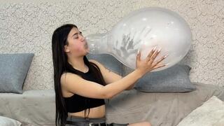 Anny B2P Balloon Popping – Mini Skirt & Long Necks