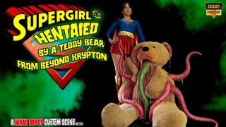SUPERGIRL HENTAIED BY A TEDDY BEAR FROM BEYOND KRYPTON by BONDAGE KINK superheroine trashed by an creature with tentacles (FHD)