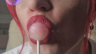 Lollipop Mouth Tease – Lips, Tongue & Slow Sucking POV