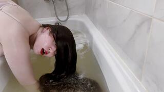 Hair Washing & Struggling - mp4