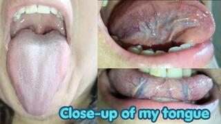 Tongue in foreground