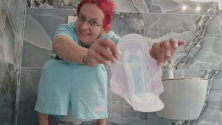 Naughty Bathroom Secret – Pad Bulge Tease & Hidden Routine